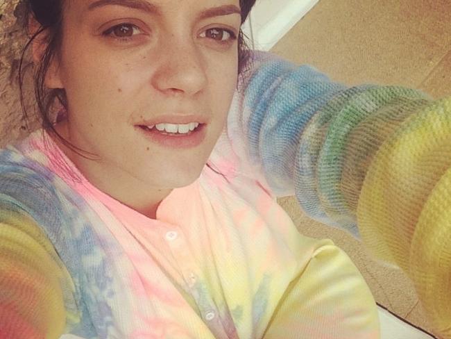 Rainbow bright ...”Wasn't lying about the onsie”. Picture: Instagram