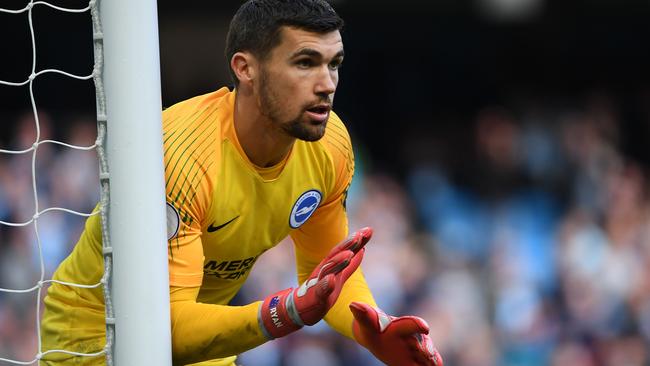 Mat Ryan’s Brighton face Arsenal on Boxing Day. (Paul Ellis / AFP)