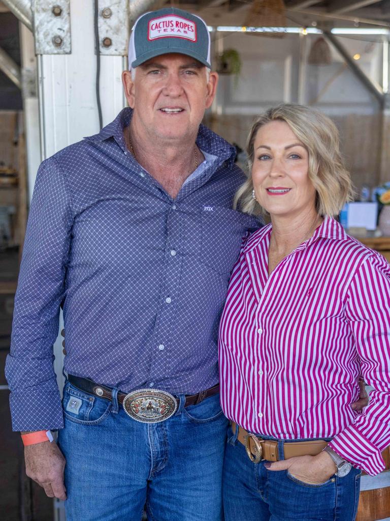 Mick and Natasha Tully at Mount Isa Mines Rodeo. Picture: Peter Wallis