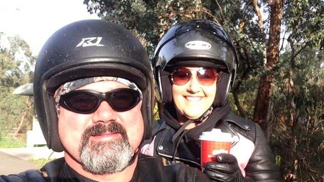 Mark Rodgers and Jodi Andrews were killed after their motorcycle hit a road defect and veered into an oncoming police car.