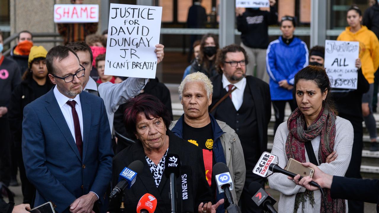 Leetona Dungay says she doesn’t care if she’s “shot” by police. Picture: AAP/James Gourley