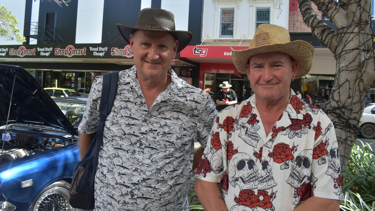 Vern Real and Shane Dauery from Rockhampton checking out the Show N Shine at Rockynats 2022.