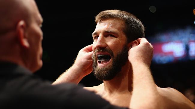 Luke Rockhold during the UFC Fight Night 55 event at Allphones Arena.