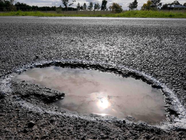 The state opposition says measuring the number of potholes filled is a measure of failure, not success. Picture: Mark Wilson