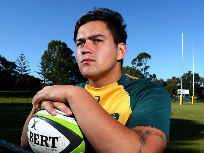 Photo shoot with Australian U/20's player ahead of there game against Japan - Tryel Lomax  Pic by David Clark