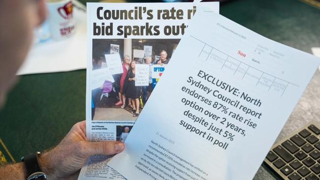 Logan Mayor Jon Raven has asked ratepayers whether they prefer rates going up or services being cut after North Sydney Council jacked up rates by more than 87 per cent.