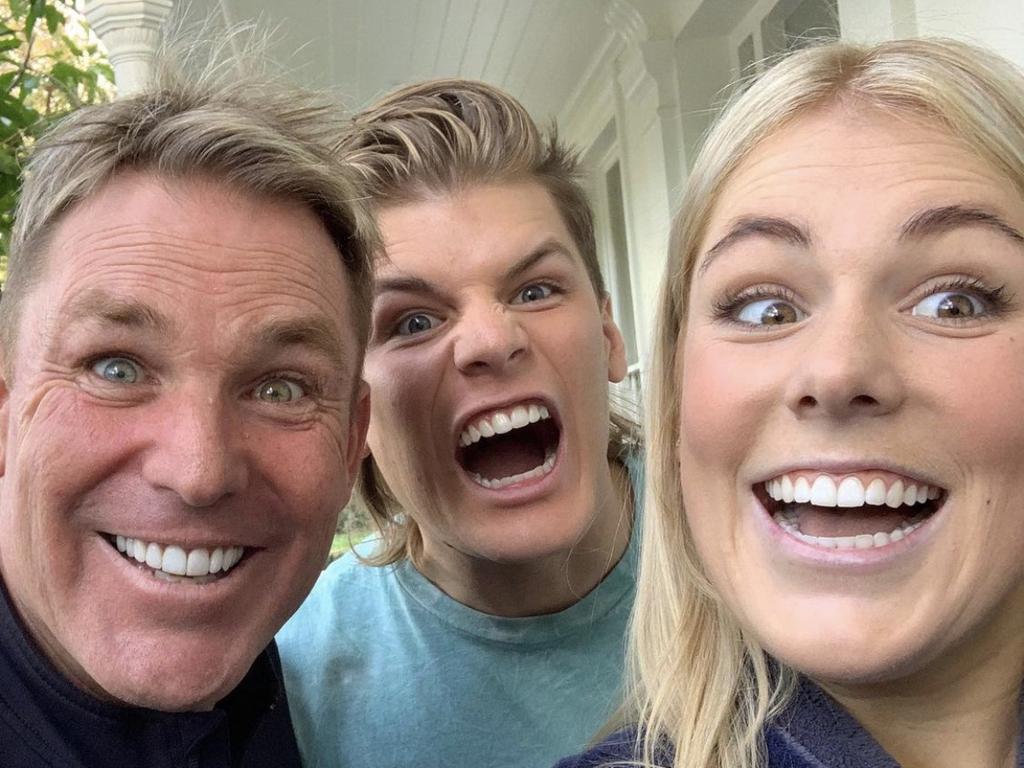 Shane, Jackson and Brooke Warne. Pic: Instagram