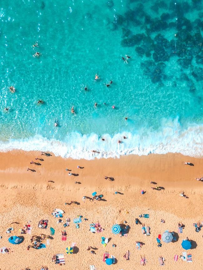 Newcastle’s Bar Beach from above. Picture: ChangingTides.