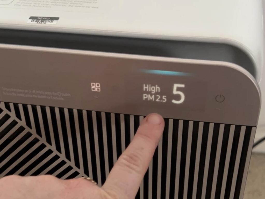 The Samsung Bespoke AX53 Air Purifier has different modes and settings. Picture: Elly Awesome.