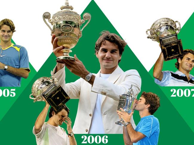 No comparisons are required to appreciate Roger Federer's career and the unique currency of his achievement. Graphic: The Times