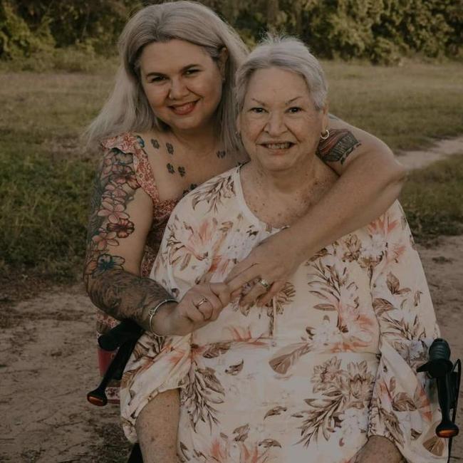 Bobbi Robertson and her mum Rhonda Robertson, 68. Picture: Supplied