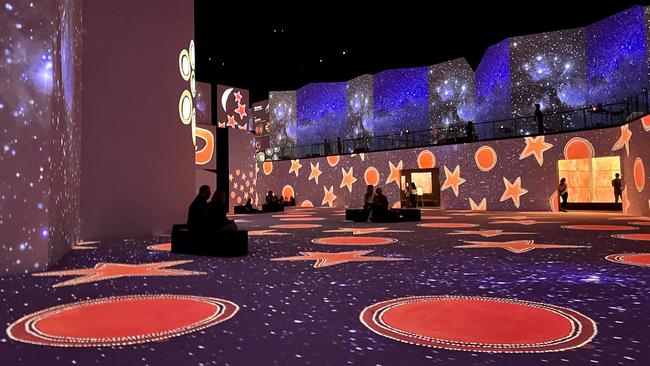 Connection, the latest exhibition at The Lume in Melbourne, celebrating Indigenous art and culture. Picture: Linda Smith