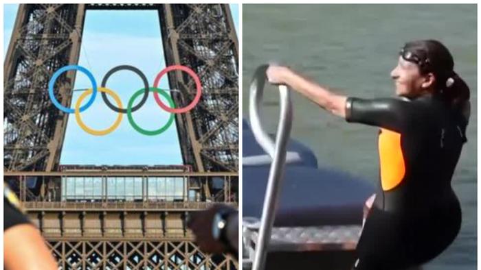 The mayor of Paris swam in the Seine river amid concerns of water pollution ahead of the Olympics.
