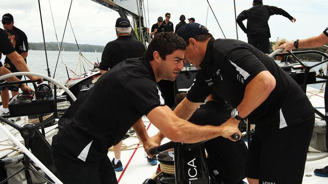 Anthony Minichiello and former Wallabies rugby player Phil Kearns contested the 2011 Sydney to Hobart together for charity.