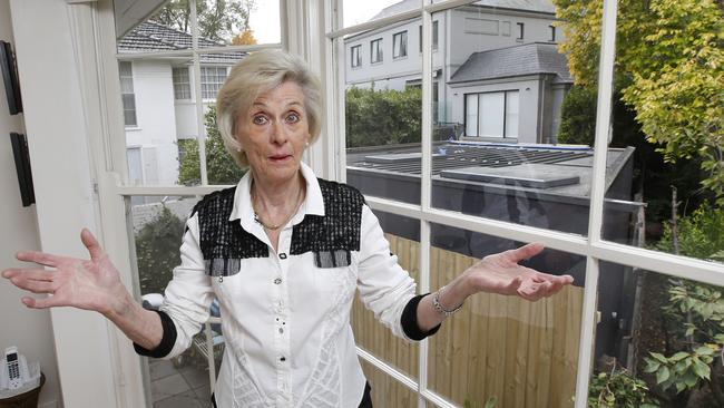 Helen Elsworth is not happy with the view from her Toorak bedroom. Picture: David Caird