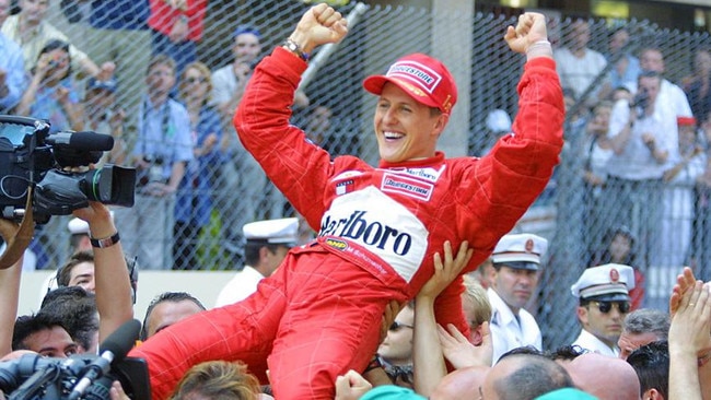 F1 legend Michael Schumacher was in a ski accident a decade ago. Photo: Getty.