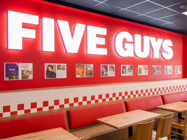 Five Guys is famous for its custom burgers.