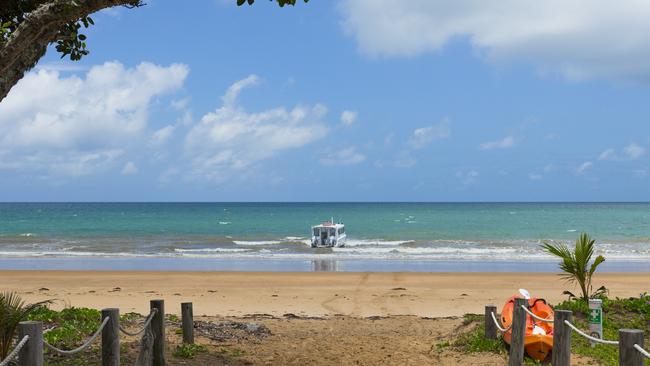 Path to Wongaling Beach with Dunk Island Water Taxi in distance. Photo: Tourism Tropical North Queensland