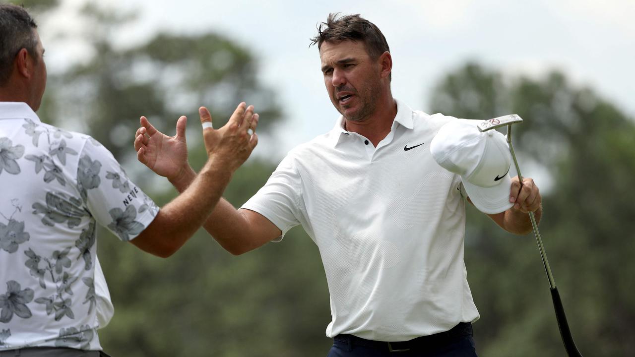 Fellow LIV golfer Brooks Koepka is the player Smith is chasing at the half way point of the Masters. Picture: Patrick Smith / GETTY IMAGES NORTH AMERICA / Getty Images via AFP