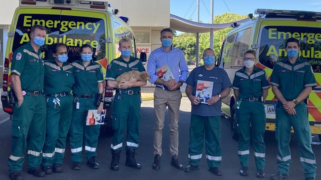 The-then Opposition Leader Peter Malinauskas promised 24 new dedicated paramedics and ambulance officers to the Limestone Coast if elected. Picture: Arj Ganesan