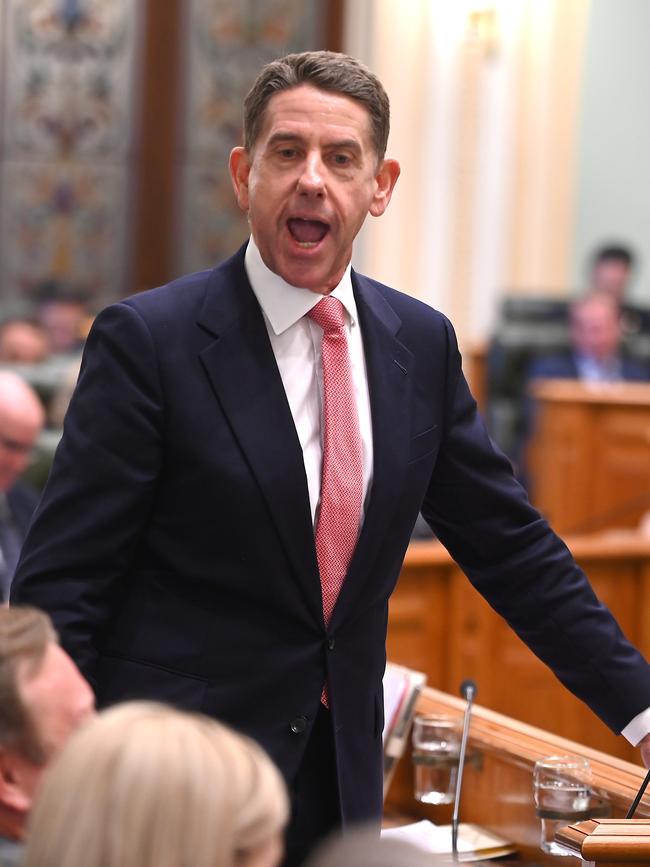 Cameron Dick Queensland Parliament sitting and Question time. Picture: NewsWire / John Gass