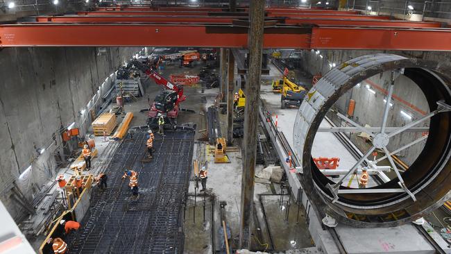 Soil excavated from Parkville for the Metro Tunnel is being used around road projects in Point Cook. Picture: Josie Hayden