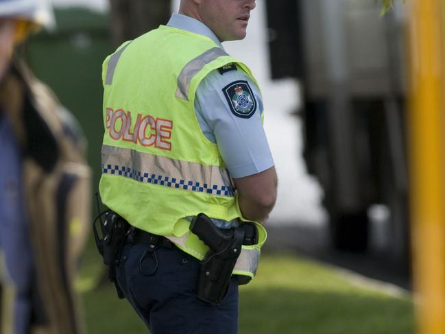 A police officer at a gas leak in Earhart Street, Wilsonton, Friday, June 07, 2013. Photo Kevin Farmer / The Chronicle