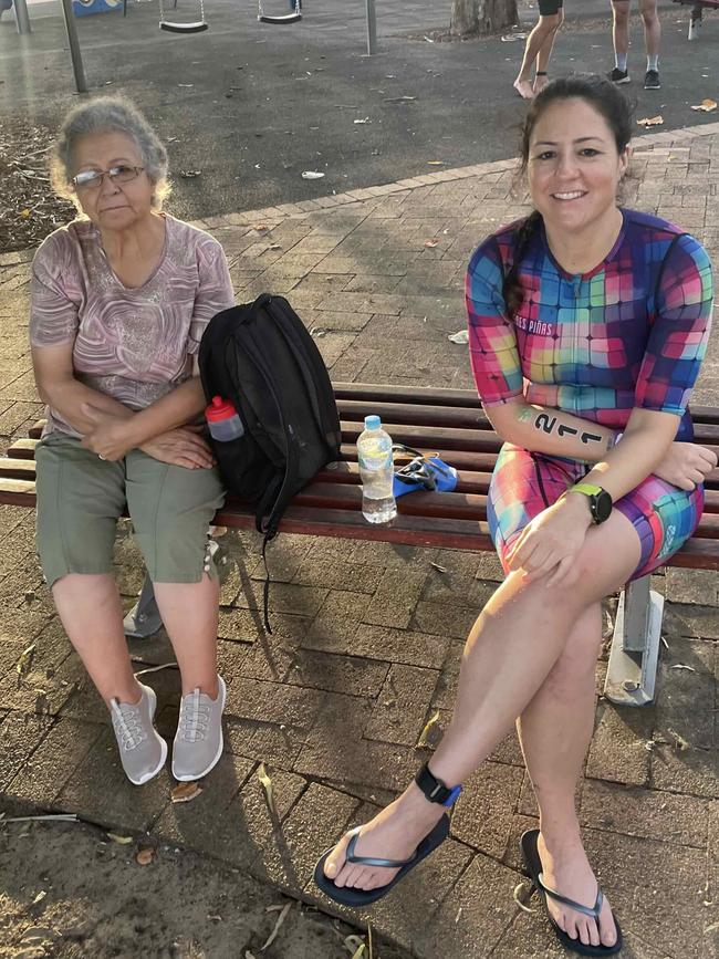 Burce and Necla Cevher at the Hervey Bay 100 Triathlon on Sunday, November 26, 2023.