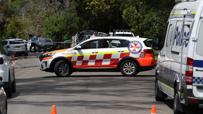 Police on the scene at Highlands Ave in Wahroonga. Picture: NCA NewsWire / David Swift