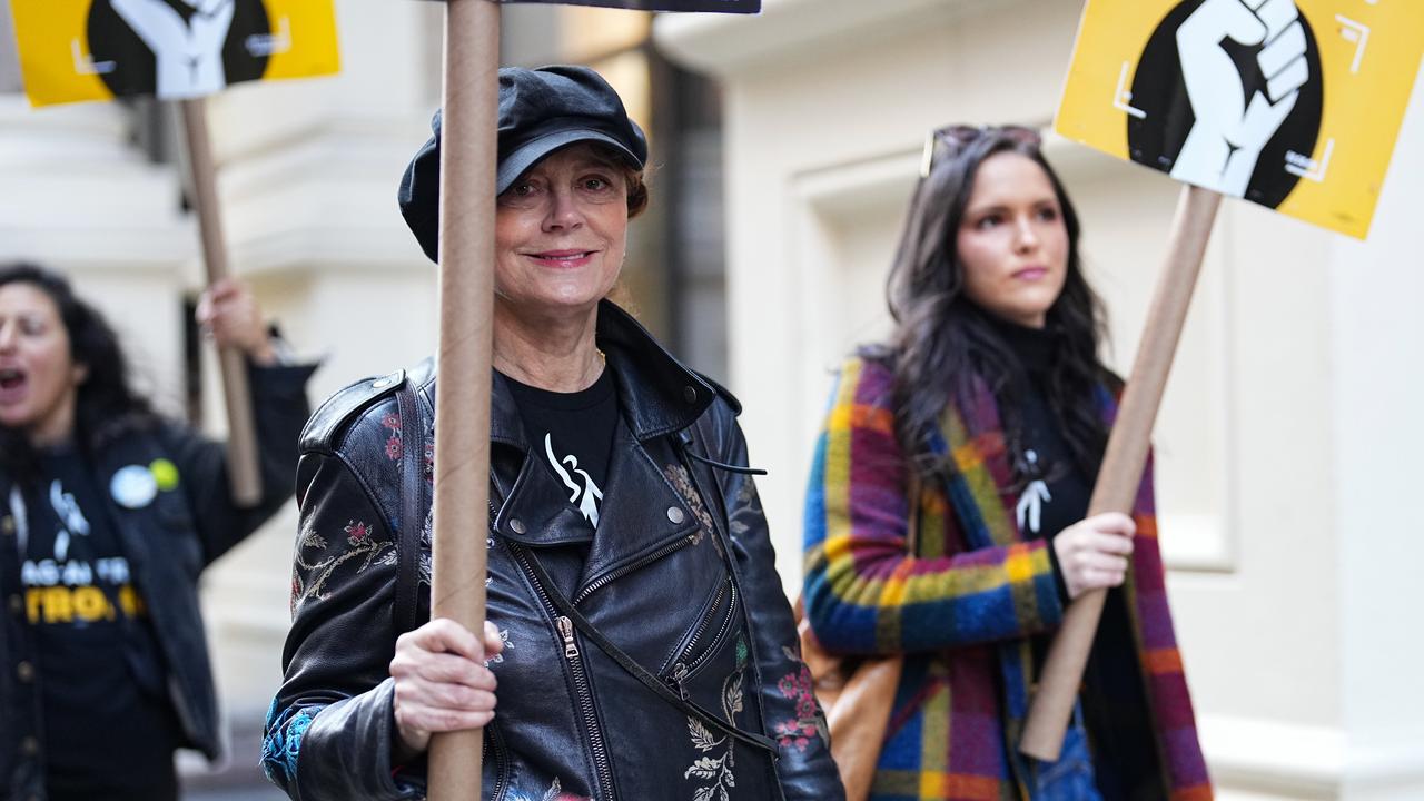 Sarandon recently joined SAG-AFTRA members on strike on November 6 in New York City. Picture: John Nacion/Getty Images