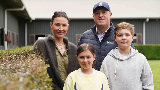 The O’Brien family: Nina, Danny and children Grace and Thomas. Picture: Peter Ristevski