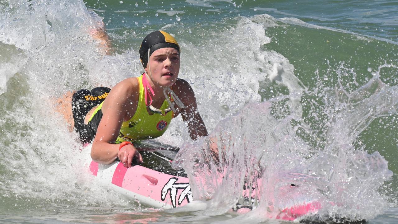 Alexandra Headland competitors in action at the Aussies 2024 Surf Lifesaving Championships. Picture: SLSA.