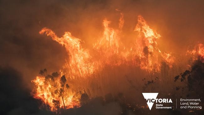 Fires burned through over a million hectares of land in East Gippsland. Picture: Air Attack/Facebook