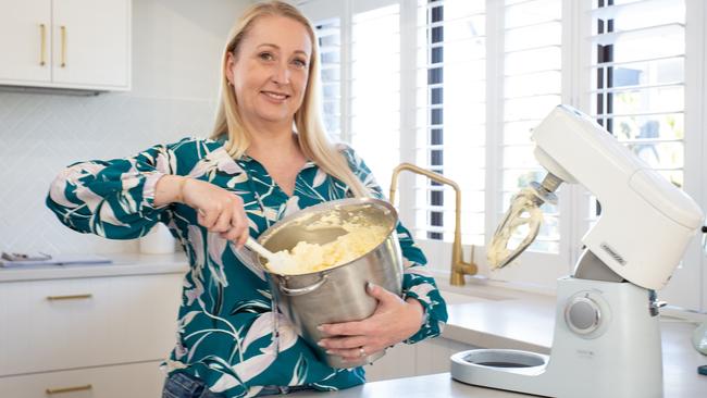 SA's Best Cake Maker – Megs White, whips up another batch in her home kitchen in Hallett Cove. Picture: Brett Hartwig