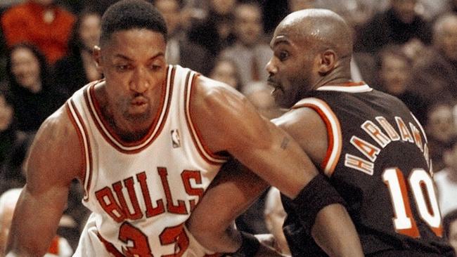 Scottie Pippen won six NBA championships with the Chicago Bulls AP Photo/Michael S. Green. a/ct. /basketball