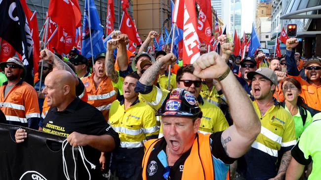 Membership of the CFMMEU Queensland construction branch has been falling. Picture: Darren England.