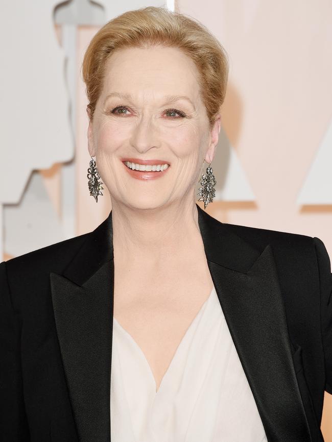 Classic style ... screen legend Meryl Streep arrives. Picture: Getty Images