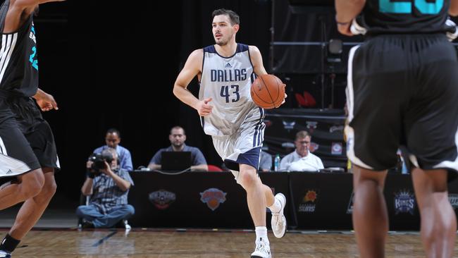 Goulding showing up for Dallas against the Hornets in 2014 during the NBA Summer League in Las Vegas. Picture: Getty Images