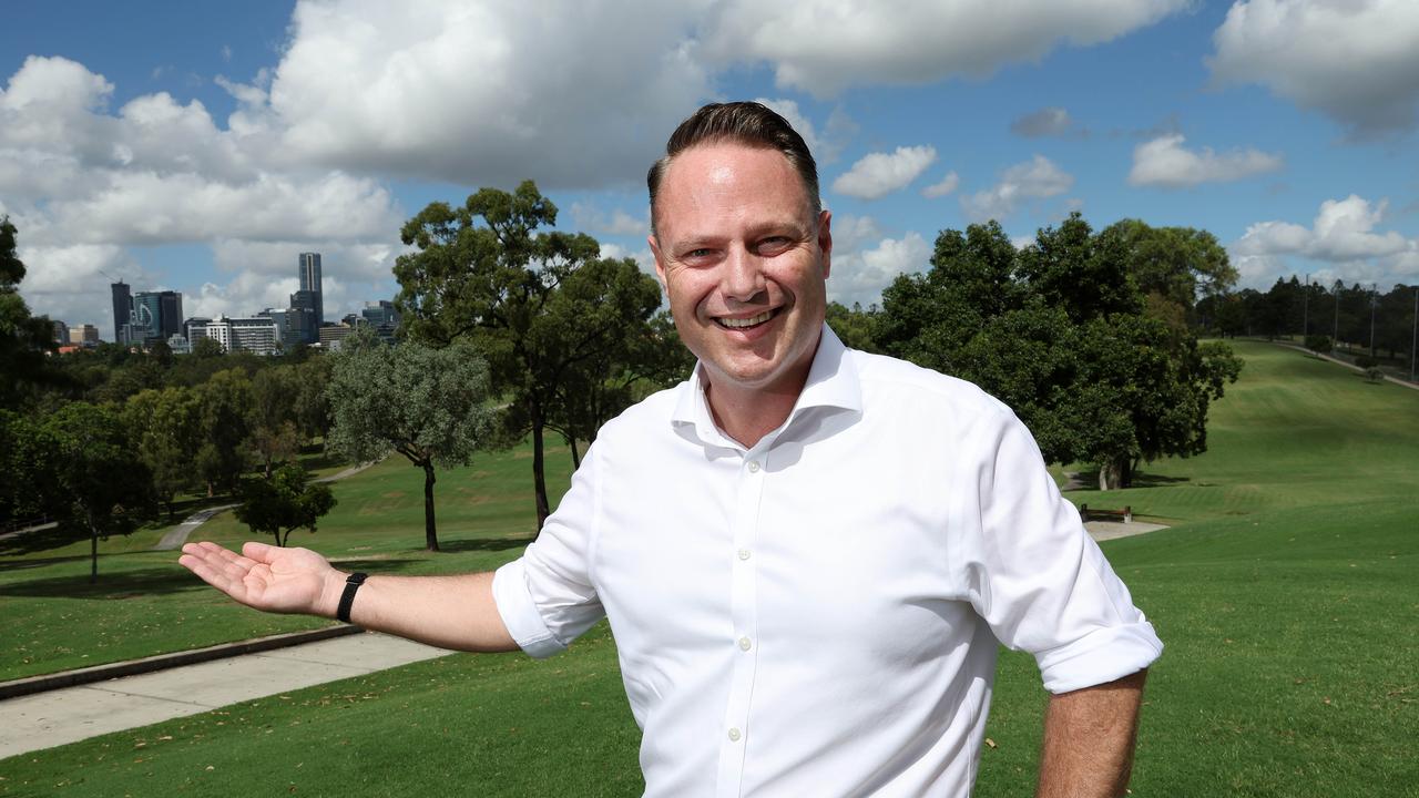 Lord Mayor Adrian Schrinner at Victoria Park, proposed site for an Olympic stadium. Picture: Liam Kidston