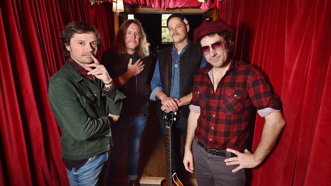 From left, Darren Middleton, Kram, Mark Wilson and Davey Lane of the Australian Rock Collective. Picture: Nicki Connolly / NCA NewsWire