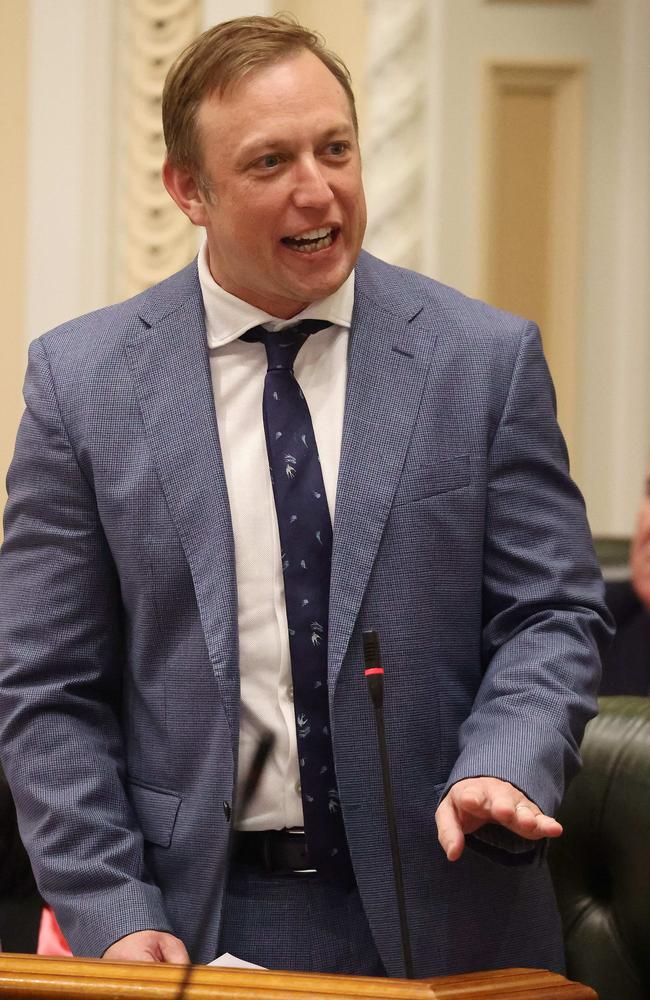 Deputy Premier Steven Miles, Qld Parliament Question Time, Brisbane. Picture: Liam Kidston