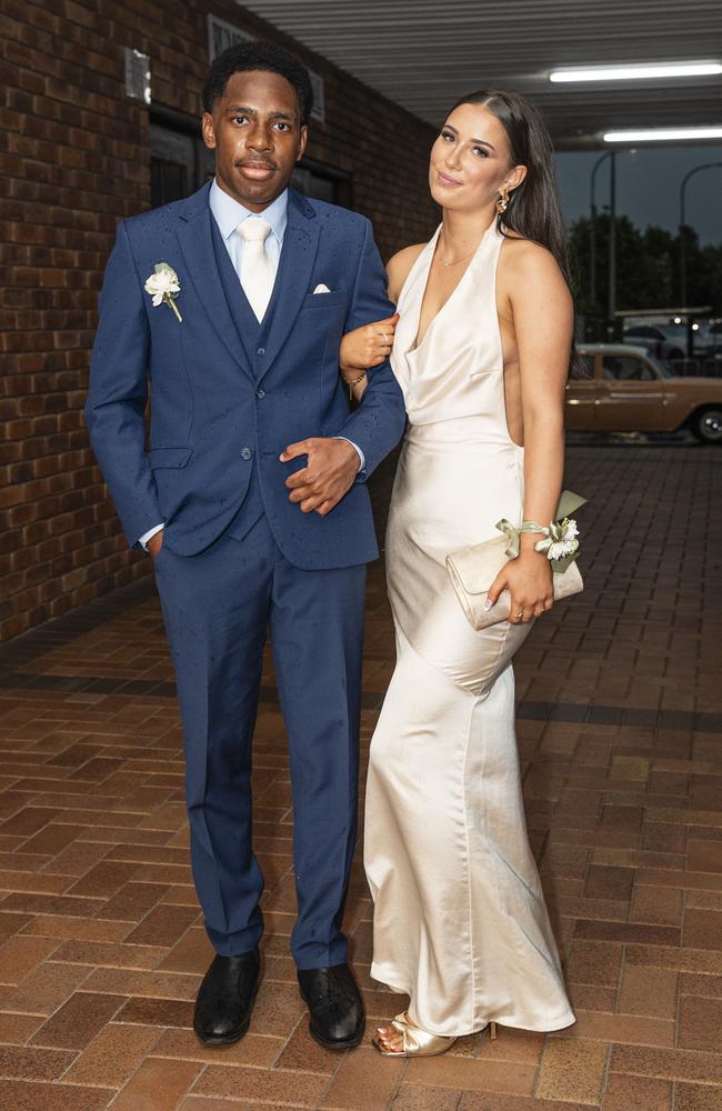 Herschel Naris and partner Serae Piffero at Toowoomba Grammar School formal at Rumours International, Wednesday, November 13, 2024. Picture: Kevin Farmer