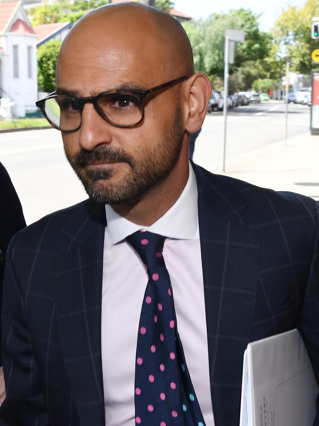 Omar Juweinat, the lawyer for child sex offender and former Labor NSW MP Milton Orkopoulos. Picture: AAP