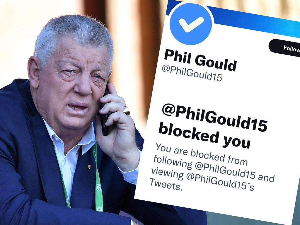 Phil Gould loves to his block on Twitter. sub image