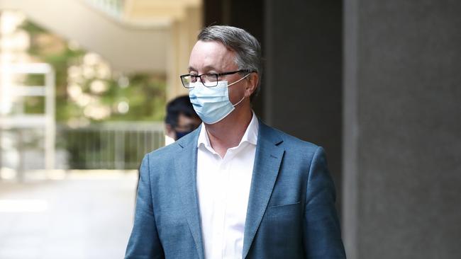 Newly appointed Victoria Health Minister Martin Foley arrives at the daily Covid briefing on Sunday, a day after Jenny Mikakos announced her resignation. Picture: Getty Images