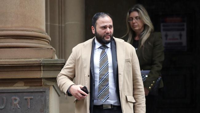 Solicitor Abbas Soukie leaving Sydney Central Local Court on Friday. Picture: NCA NewsWire/Christian Gilles