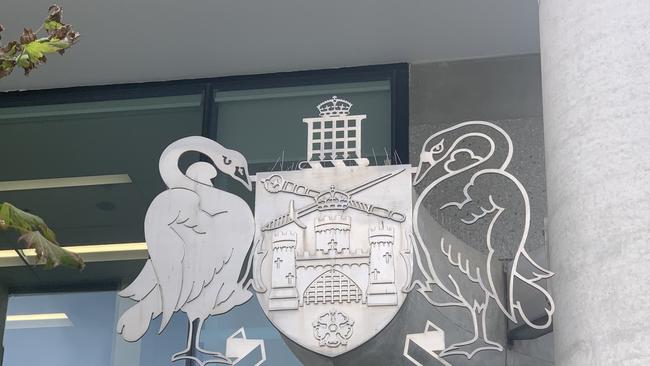 Supplied Editorial Generic image. The crest of the Australian Capital Territory outside the ACT Law Courts which houses the ACT Magistrates Court and the ACT Supreme Court . Picture: Julia Kanapathippillai