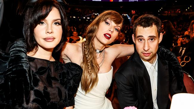 Lana Del Rey, Taylor Swift and Jack Antonoff at the 66th GRAMMY Awards on February 04, 2024 in Los Angeles, California. Picture: John Shearer