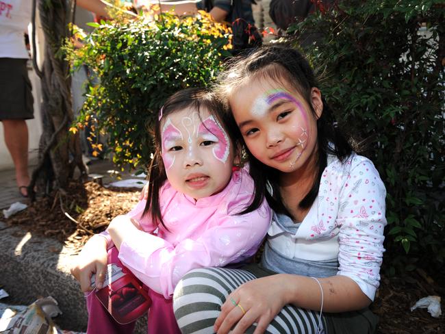 Mary-Kate Khun and Theresa Trinh at the Cabramatta Moon Festival.