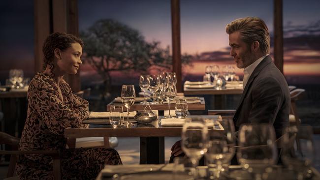 Thandiwe Newton and Chris Pine in All the Old Knives, a first-rate whodunit